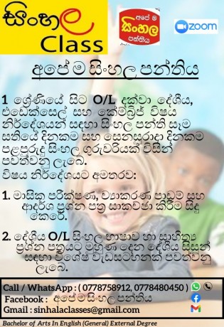 Sinhala Classes